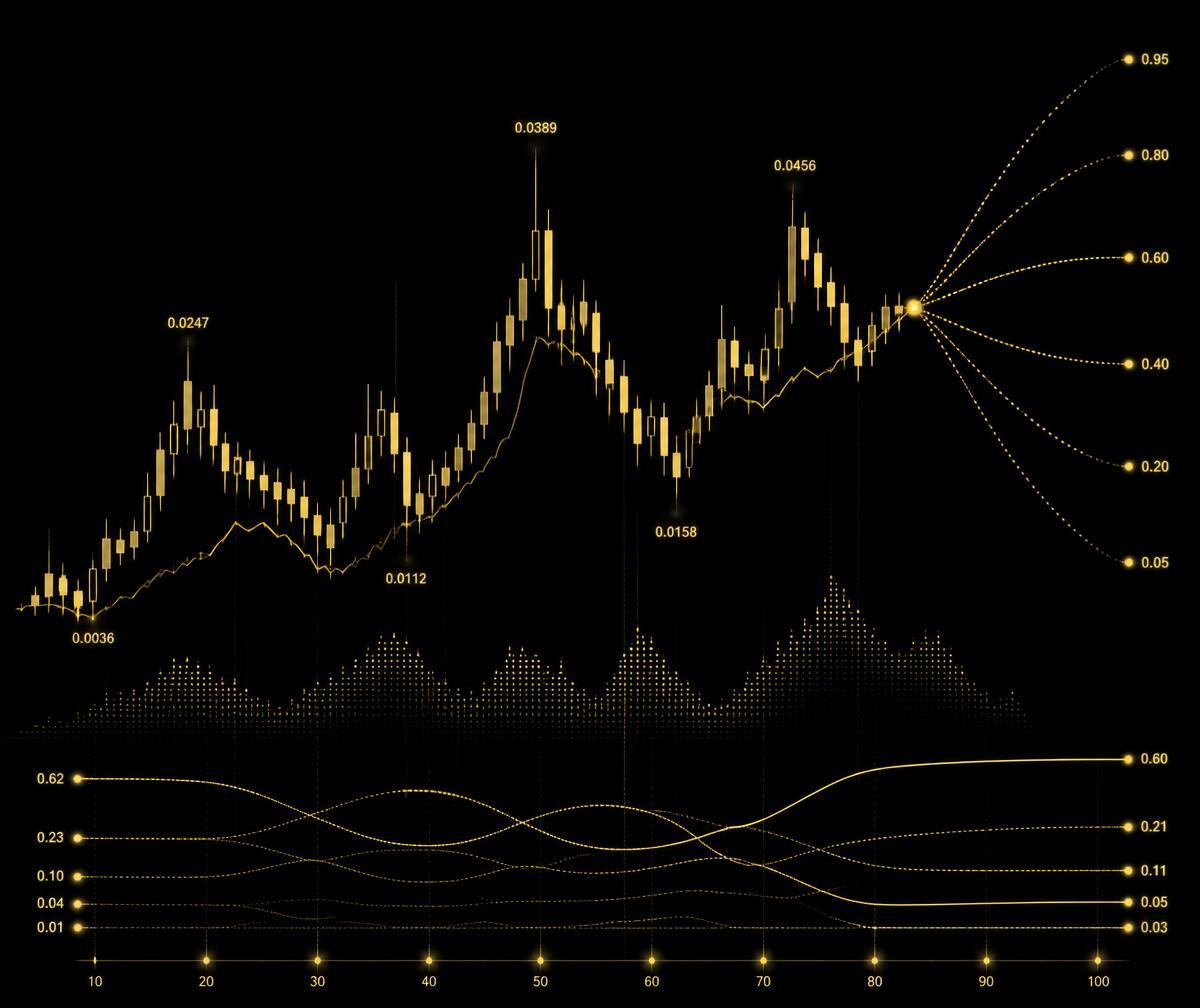 Abstract visualisation of probability and market curves